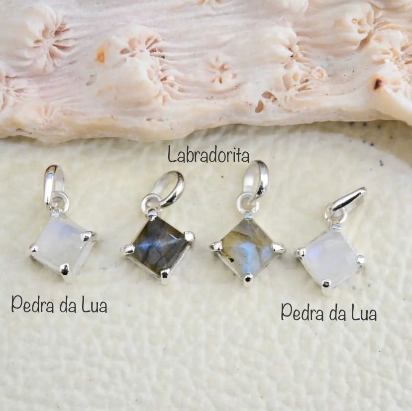 Colar de Pedra da Lua Prata 925 image 4