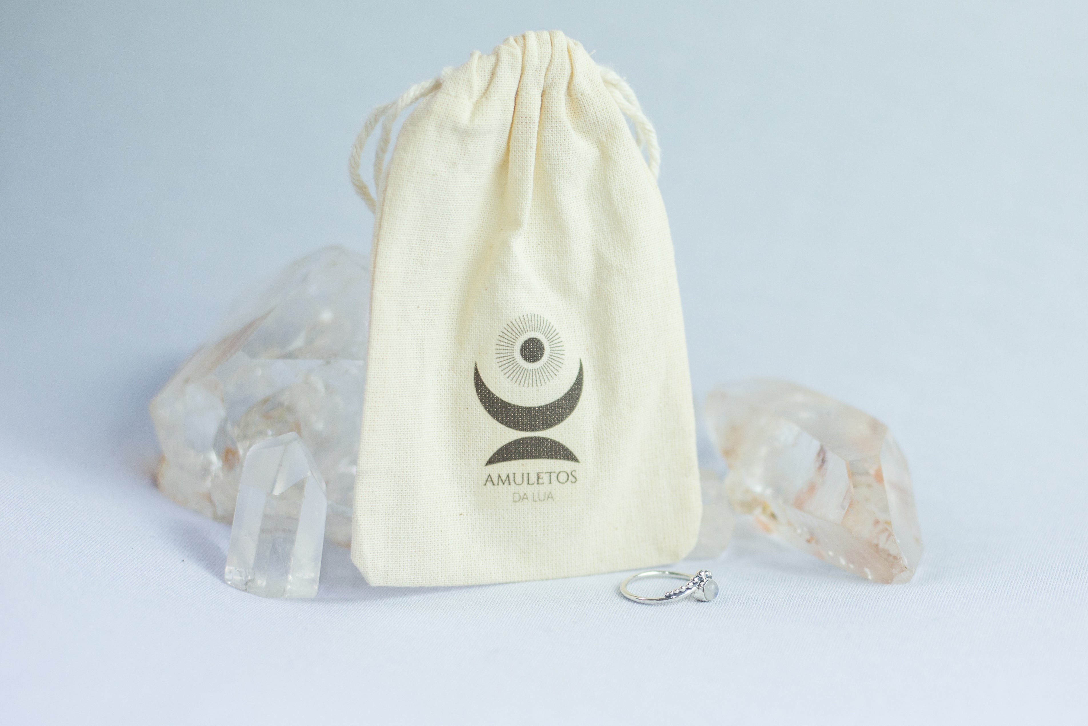 Anel Pedra da Lua Prata 925 image 4