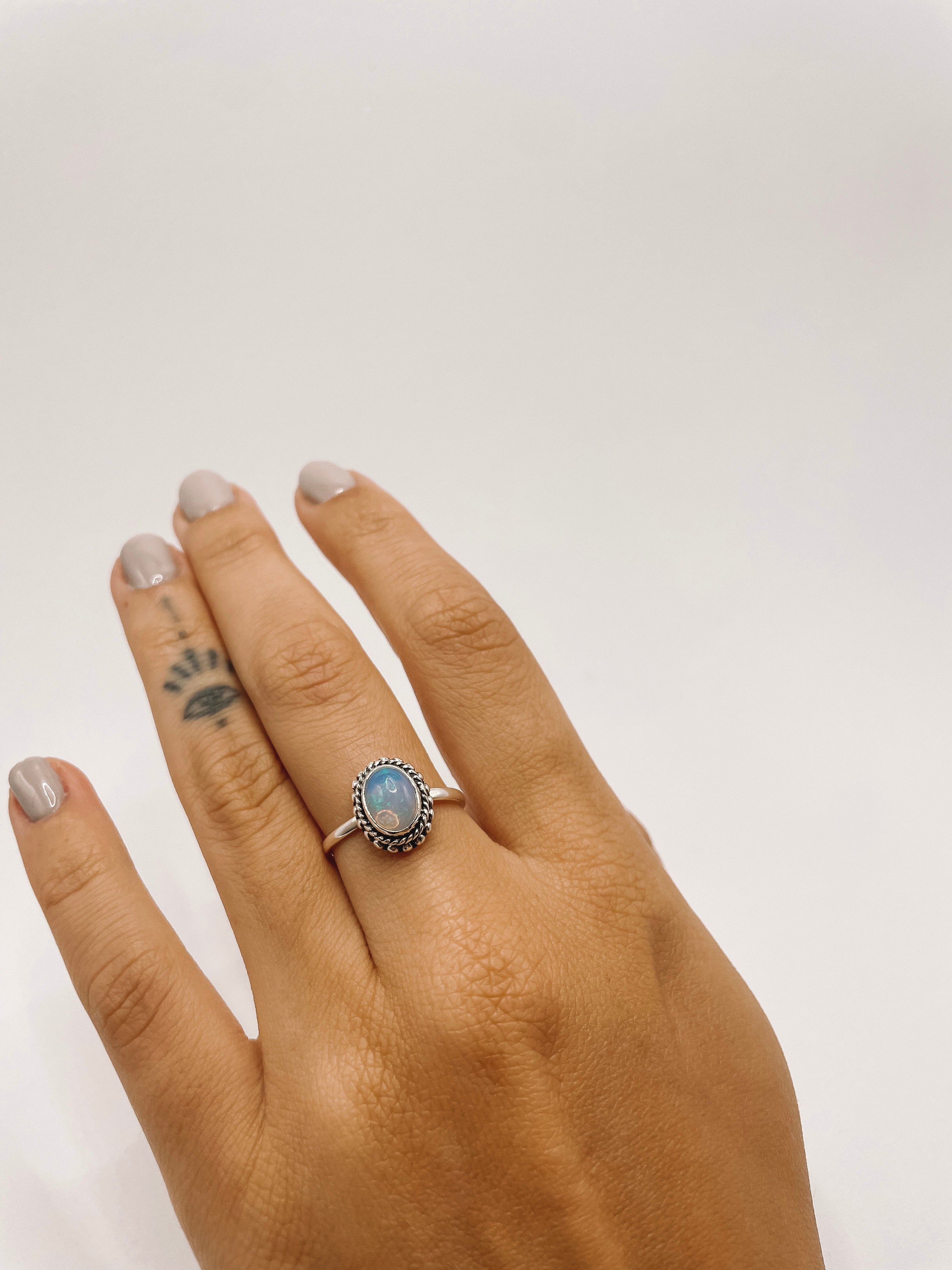 Anel Opala Etíope Prata 925 image 2