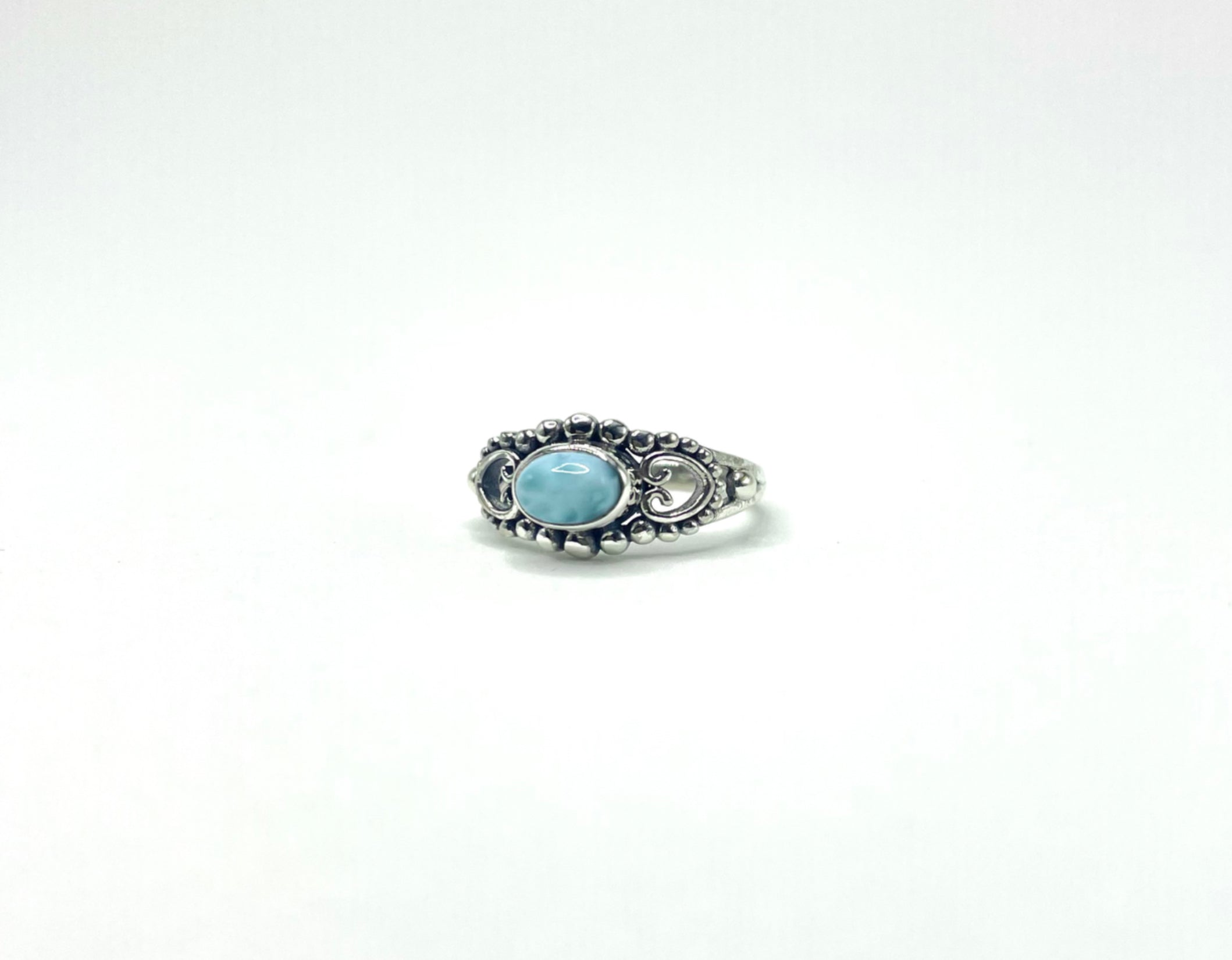 Anel Larimar Boho Prata 925 image 2