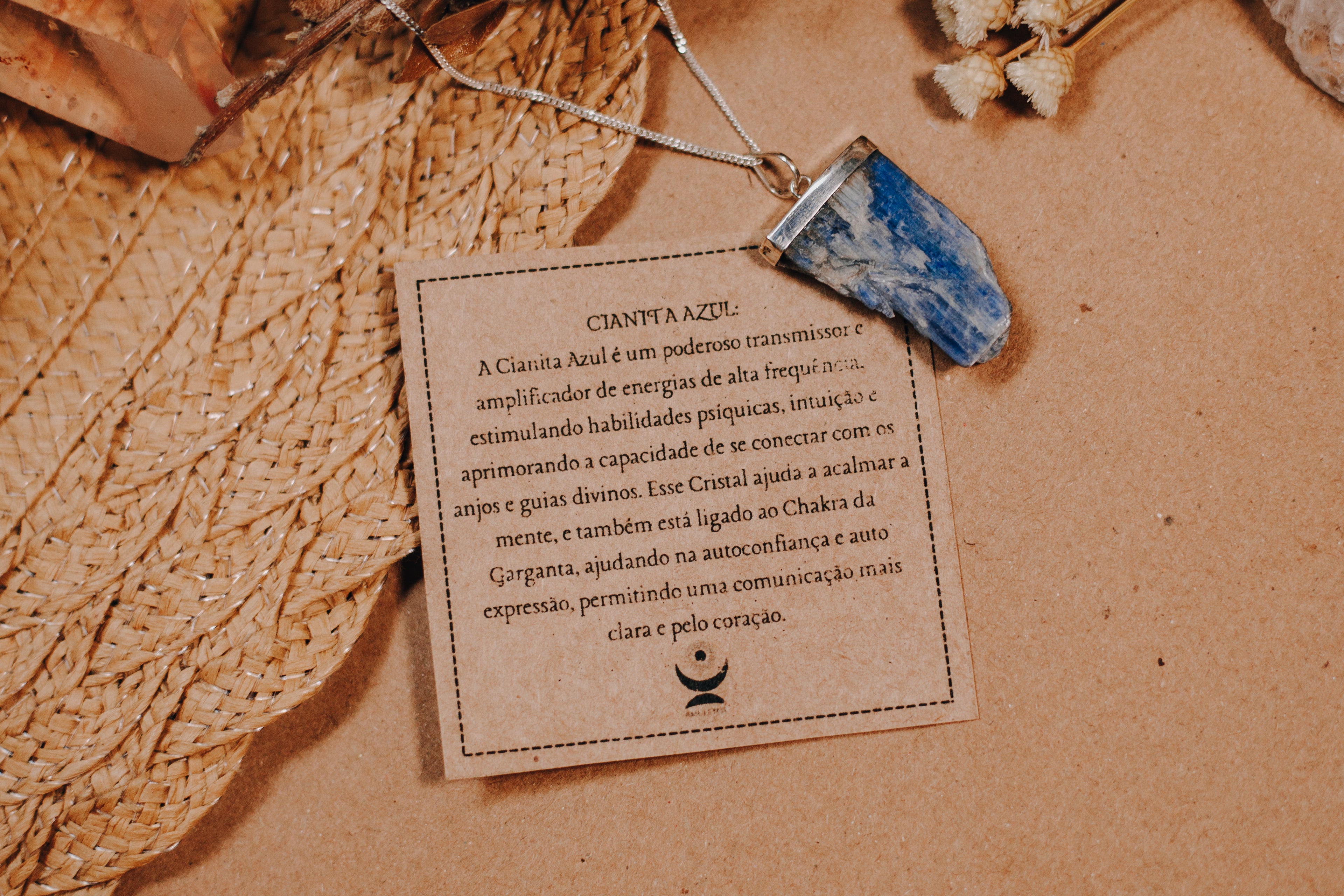 Colar de Cianita Azul Bruta Prata 925 image 2