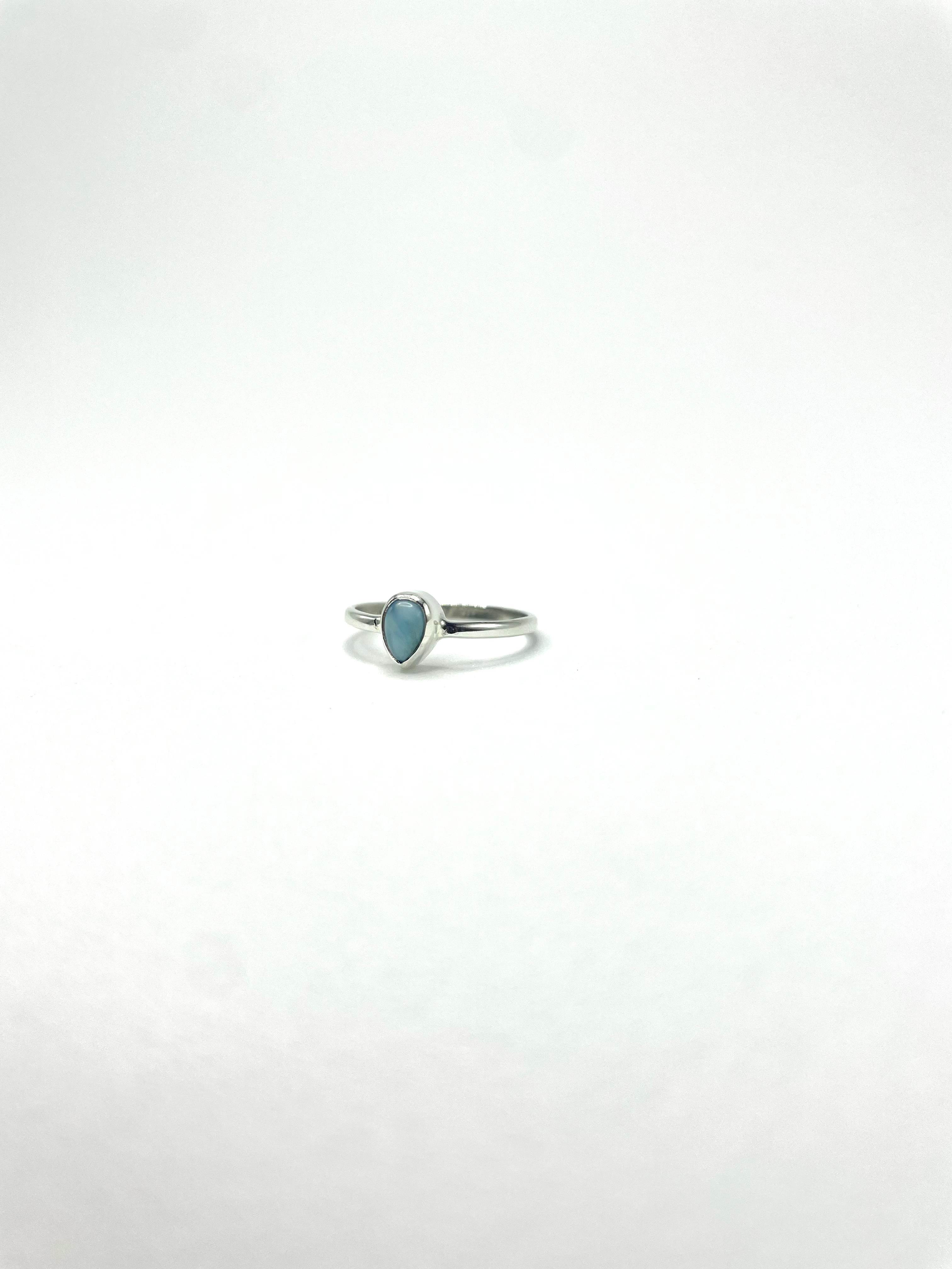 Anel Larimar Gota Prata 925 image 4