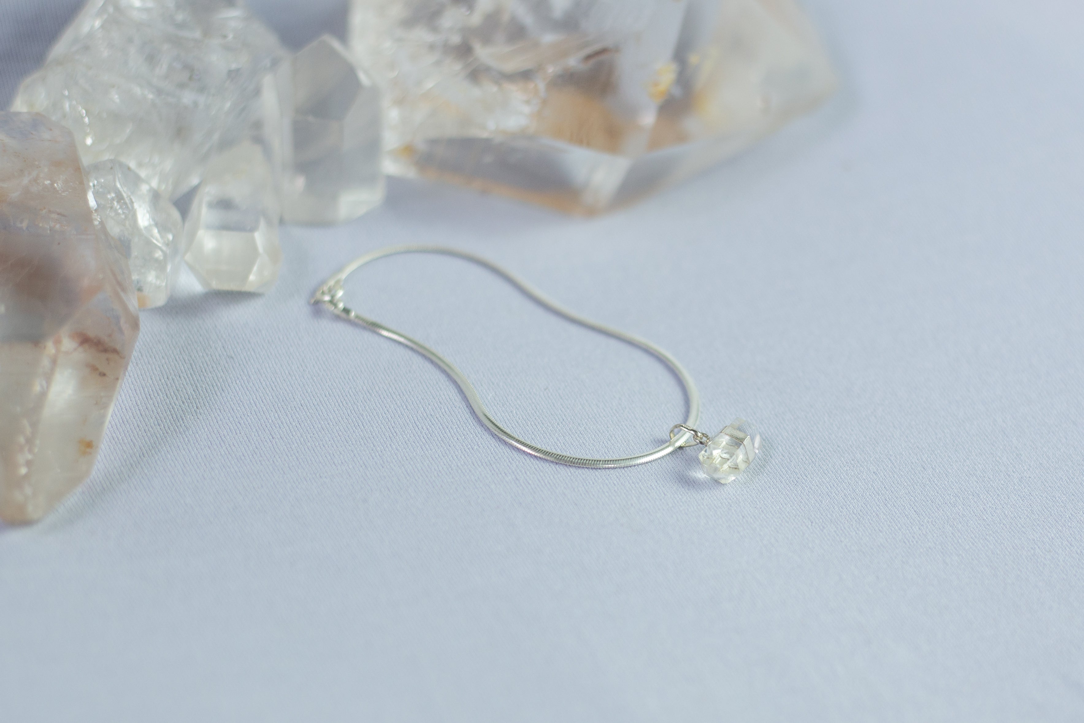 Pulseira Quartzo Transparente Prata 925 image 1