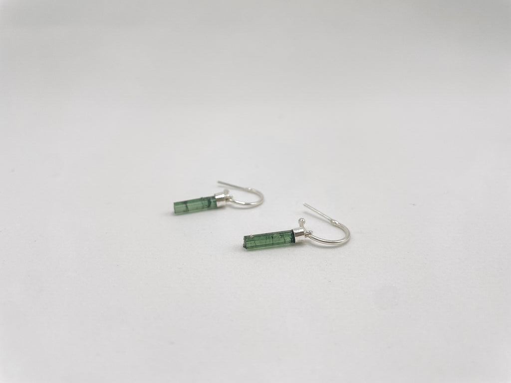 Brinco Argola Turmalina Verde Prata 925 image 0