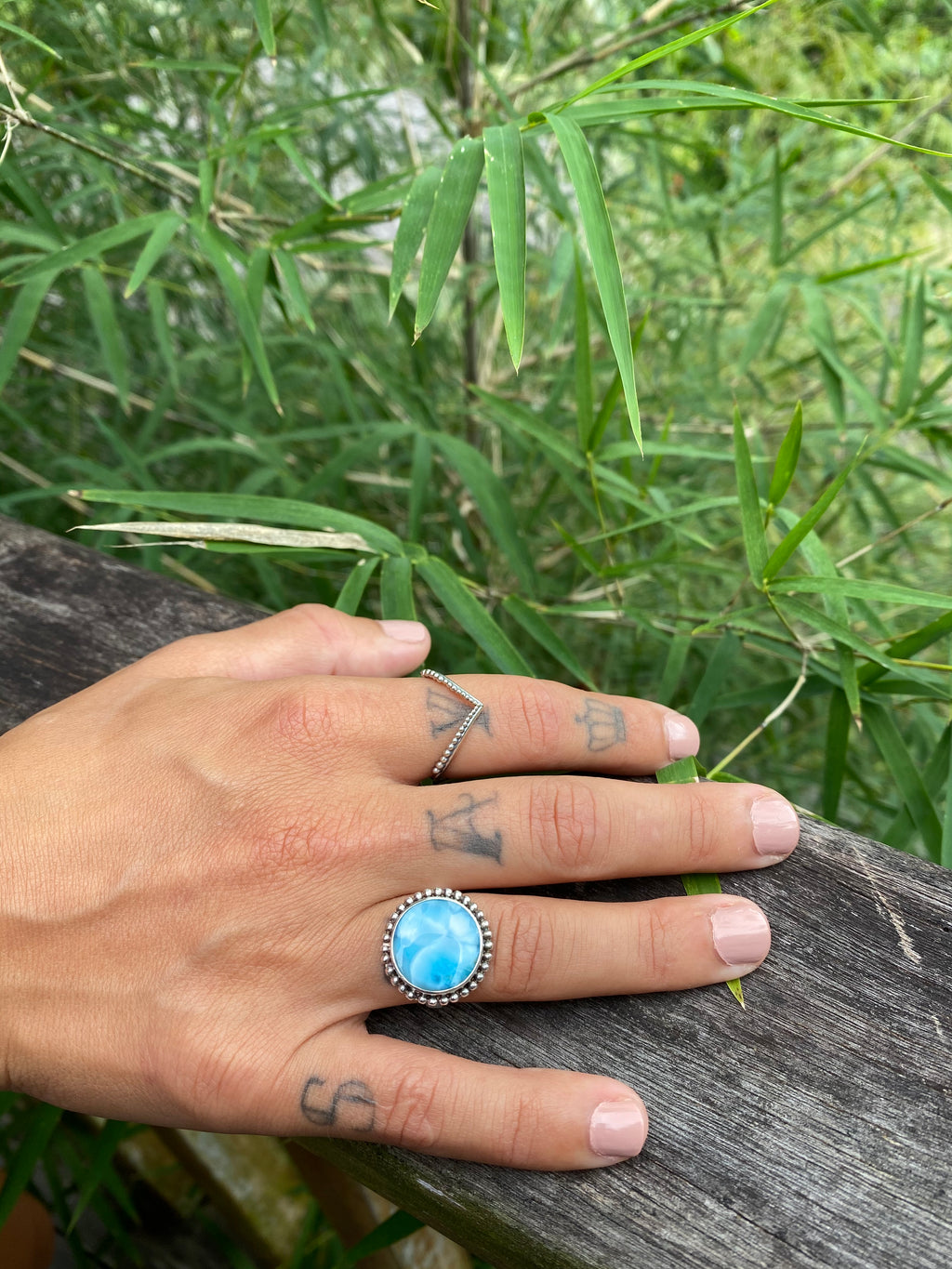 Anel Larimar Prata 925 image 3