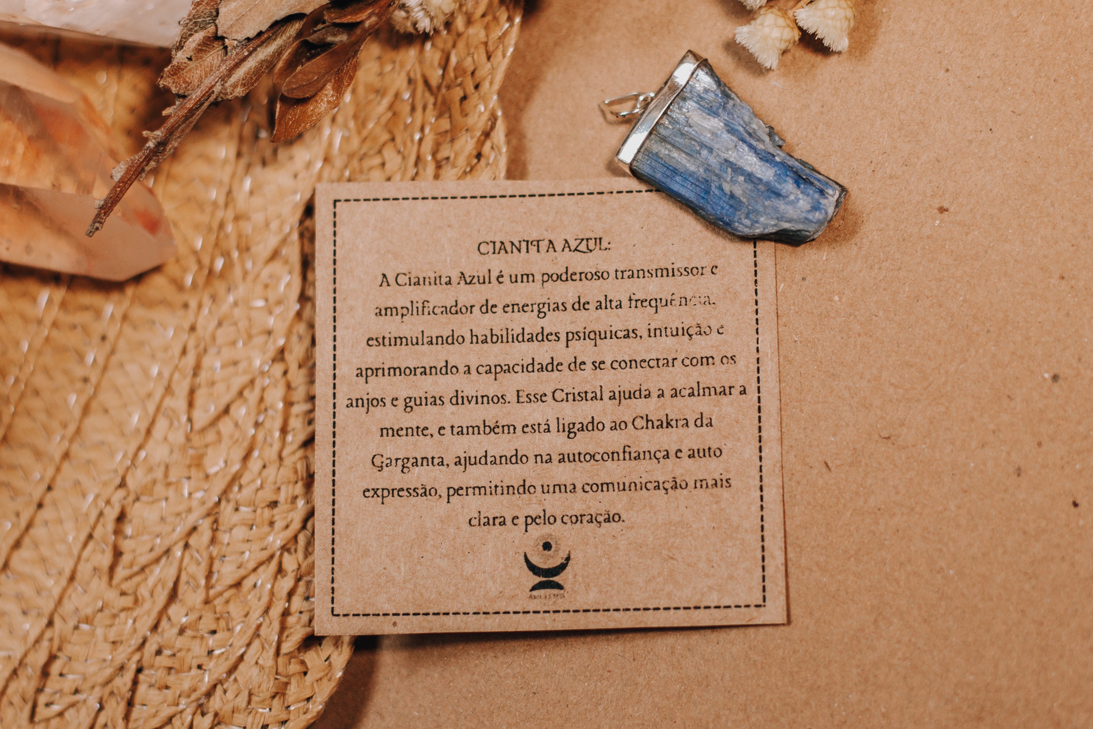 Pingente de Cianita Azul Bruta Prata 925 image 2