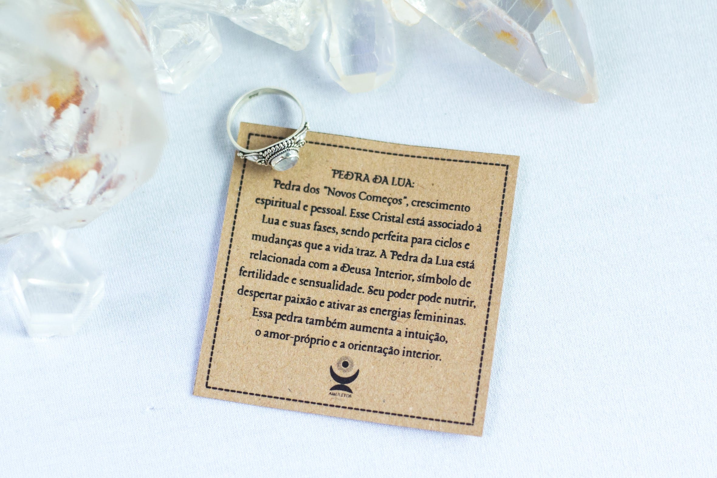 Anel Boho Pedra da Lua Prata 925 image 2