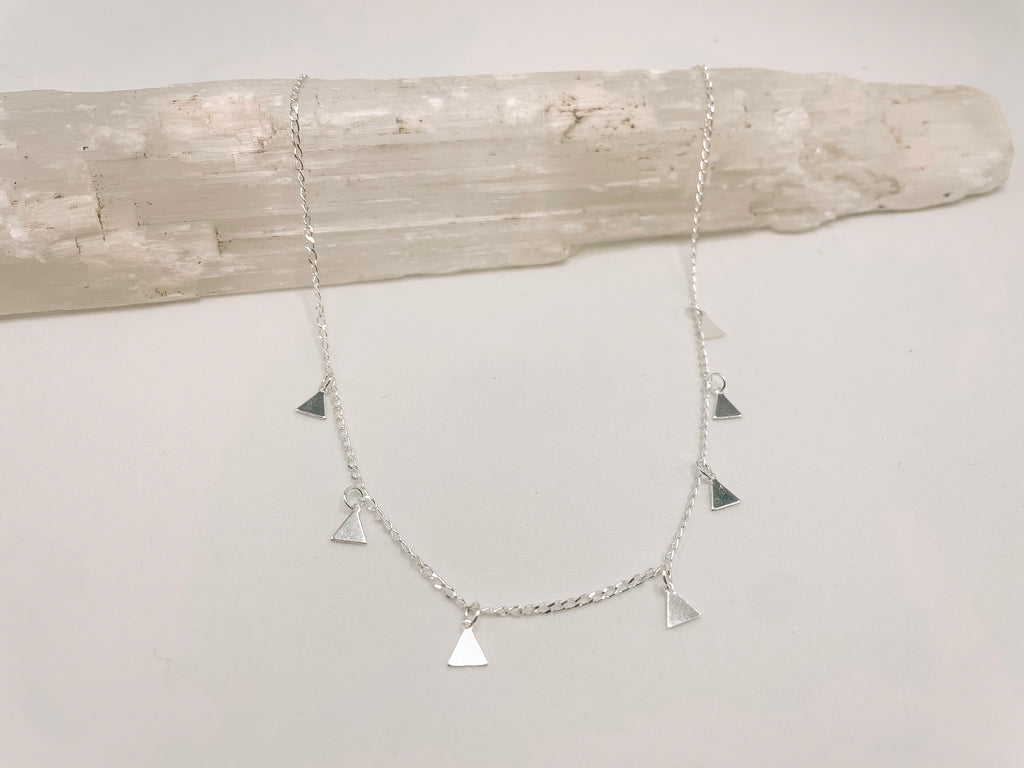 Colar Choker Triângulos Prata 925 image 1