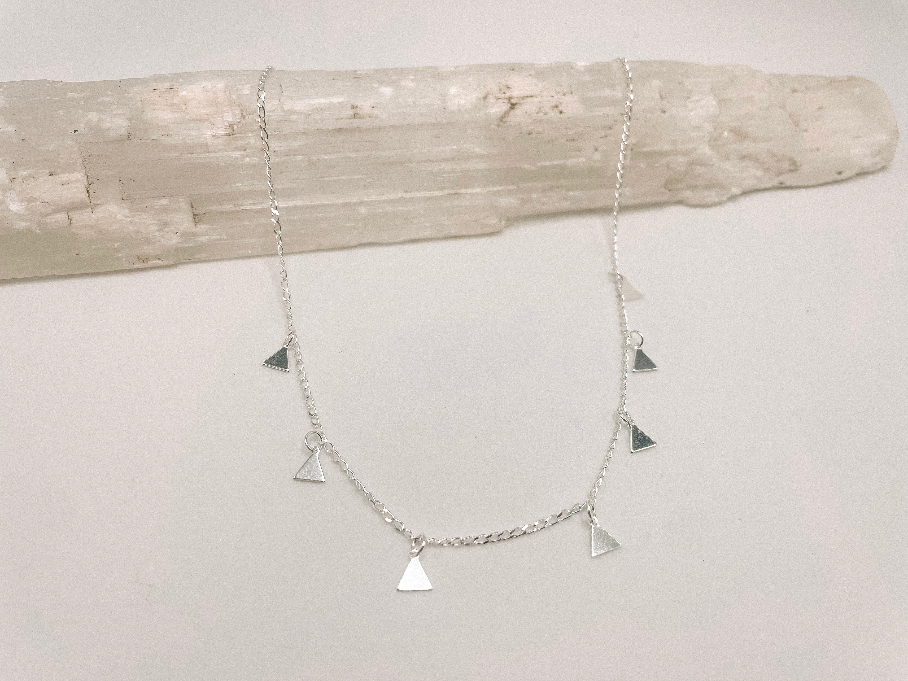 Colar Choker Triângulos Prata 925 image 1