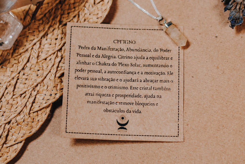 Colar Citrino Ponta Prata 925 image 1