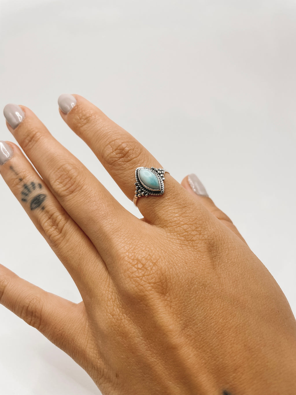 Anel Larimar Prata 925 image 4