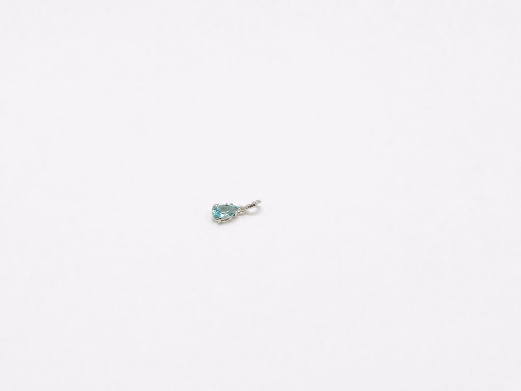 Colar Topázio Azul Gota Prata 925