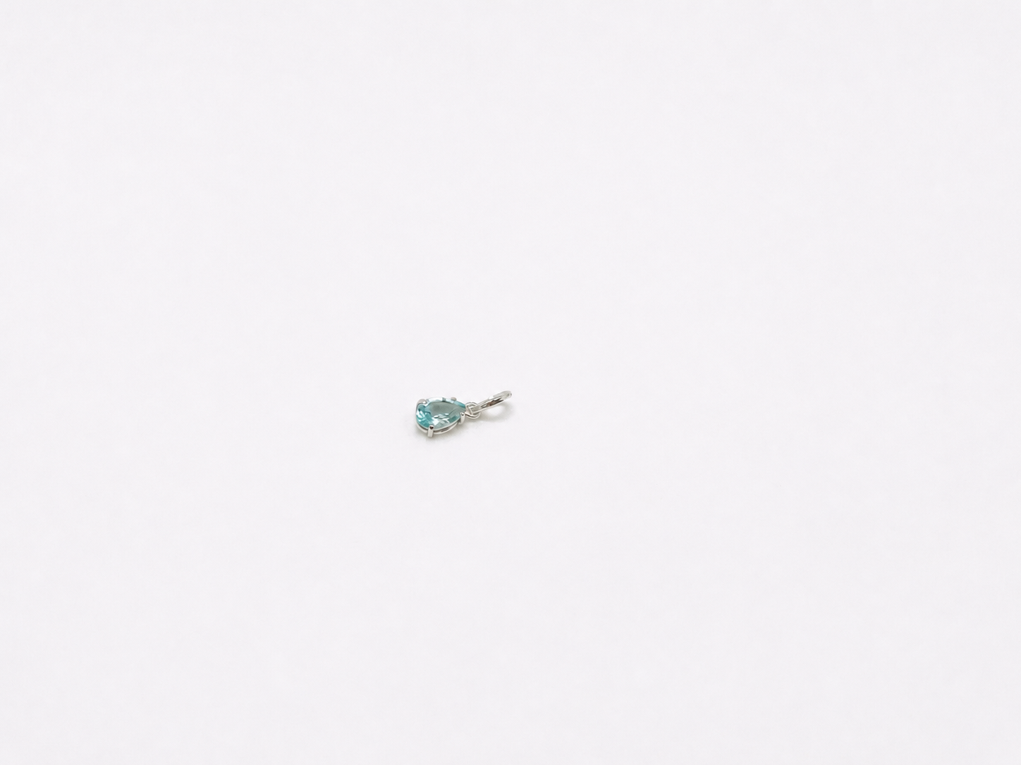 Colar Topázio Azul Gota Prata 925