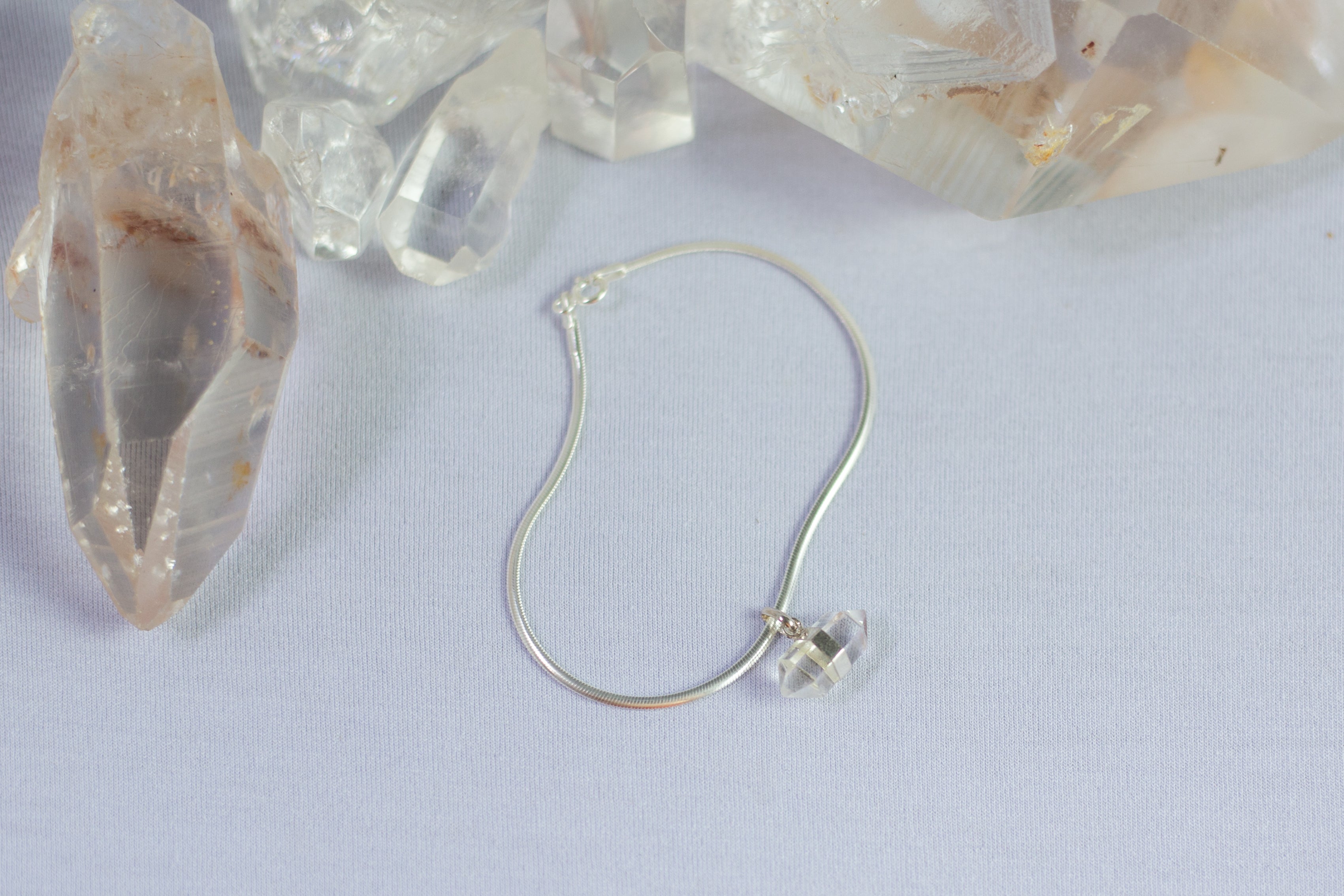 Pulseira Quartzo Transparente Prata 925 image 3