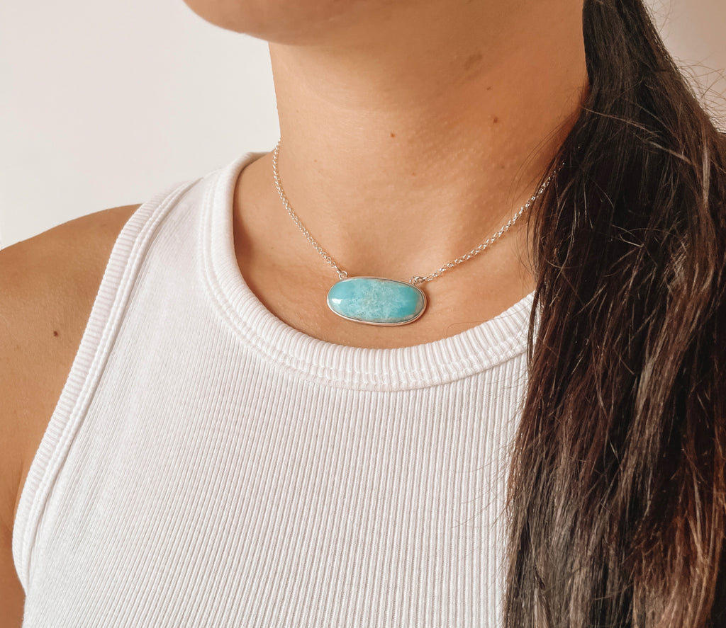Colar Larimar Prata 925 image 0