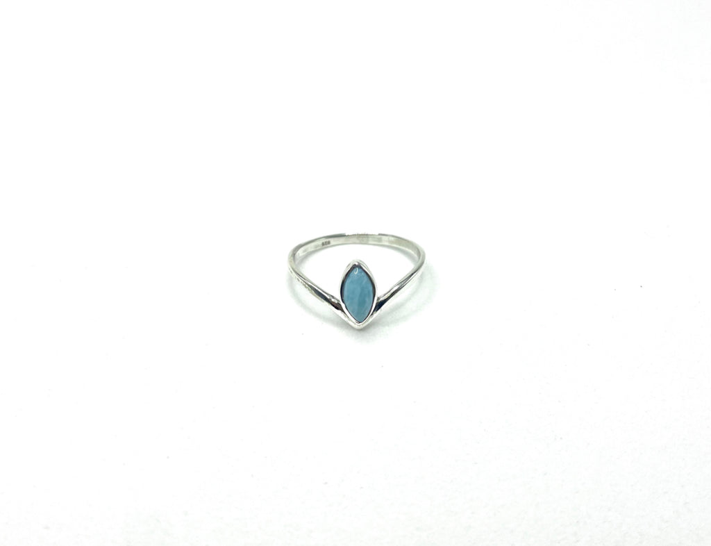 Anel Larimar V Prata 925 image 4