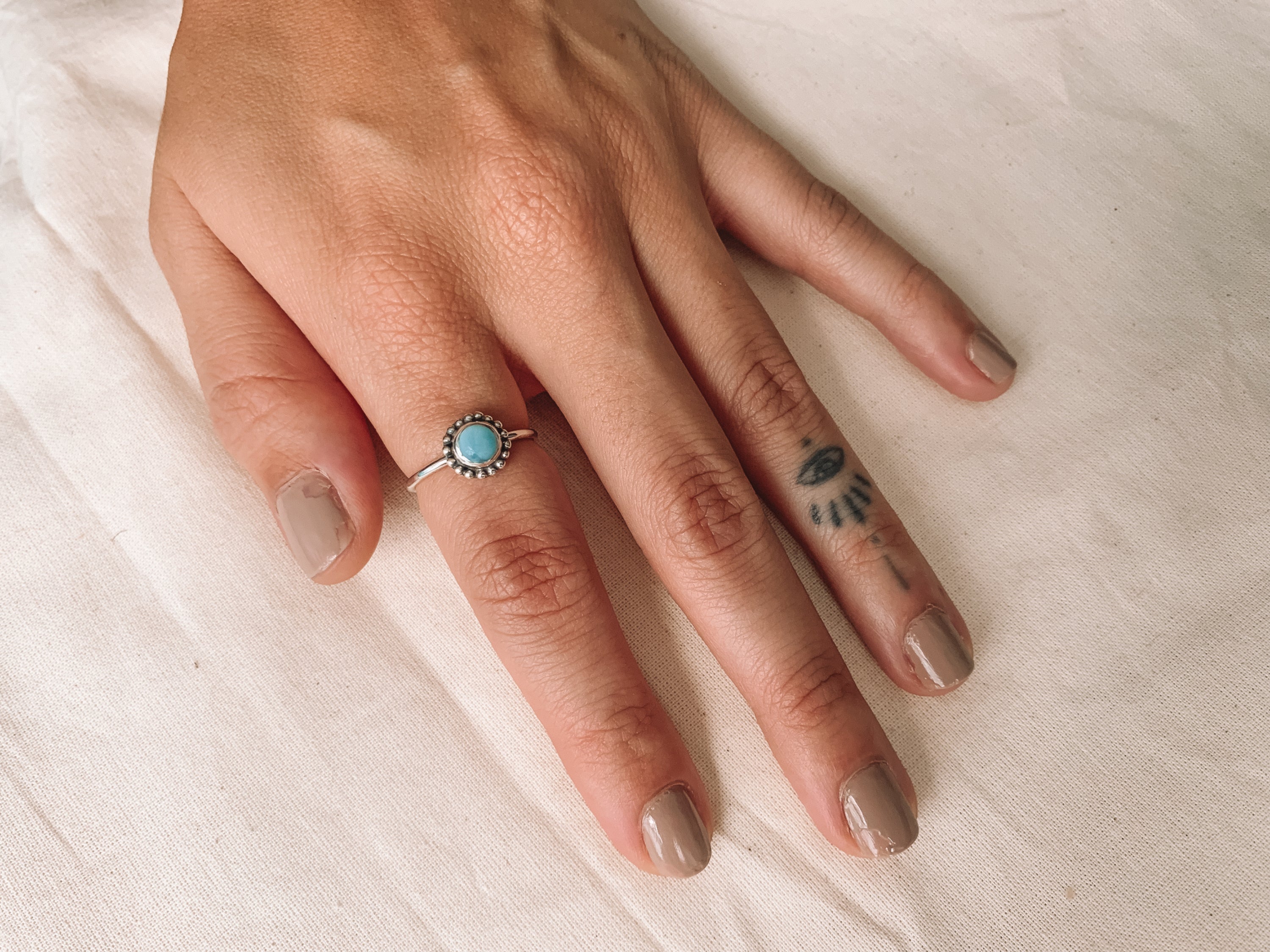 Anel Larimar Prata 925 image 4