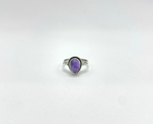 Anel Ametista Gota Prata 925 image 0