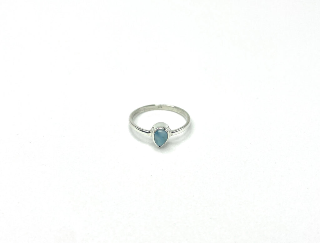Anel Larimar Gota Prata 925 image 0