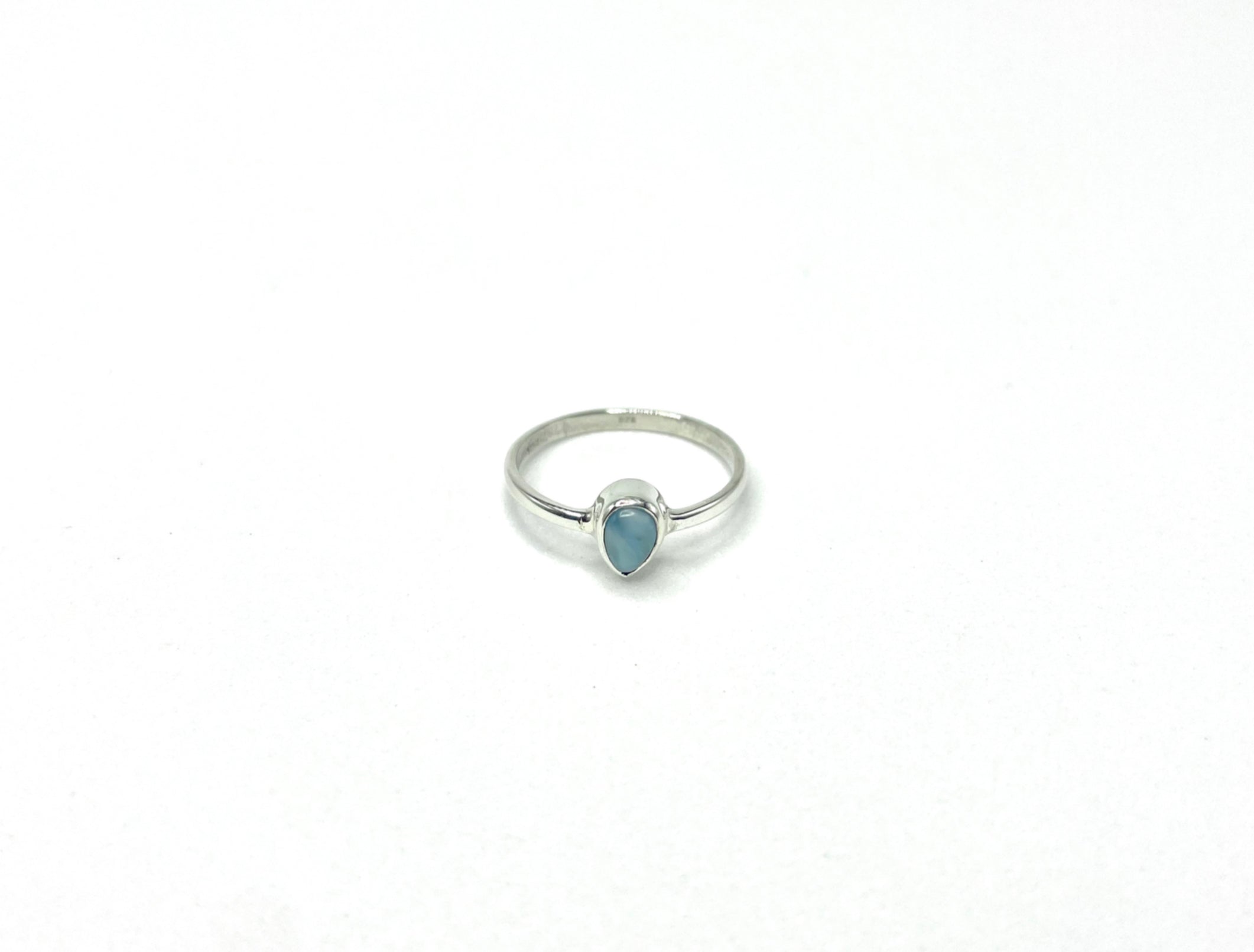 Anel Larimar Gota Prata 925 image 0