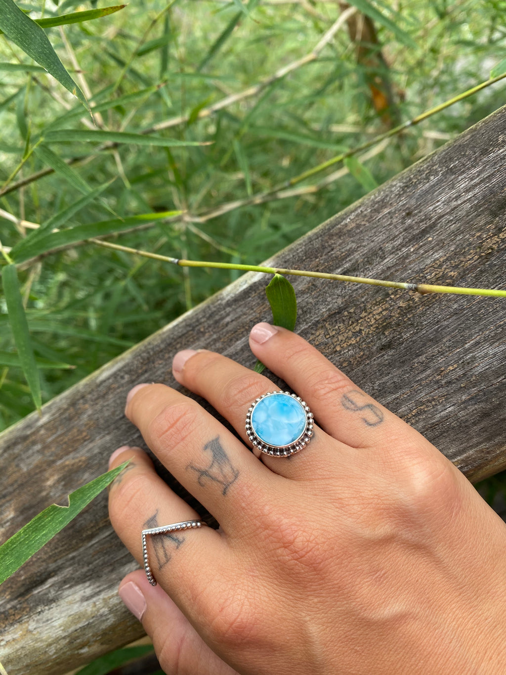 Anel Larimar Prata 925 image 1