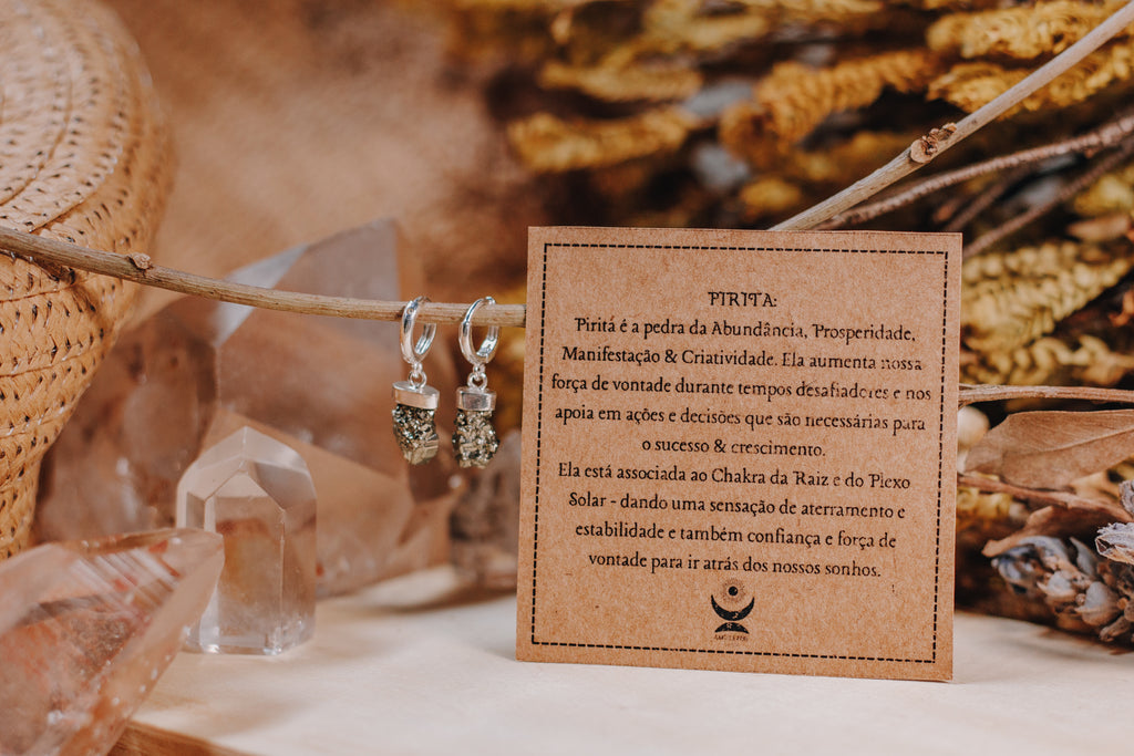 Brinco de Argola Pirita Bruta Prata 925 image 3