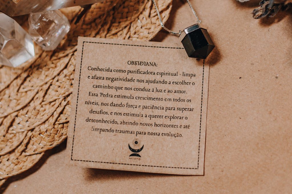 Colar Obsidiana Ponta Prata 925 image 2