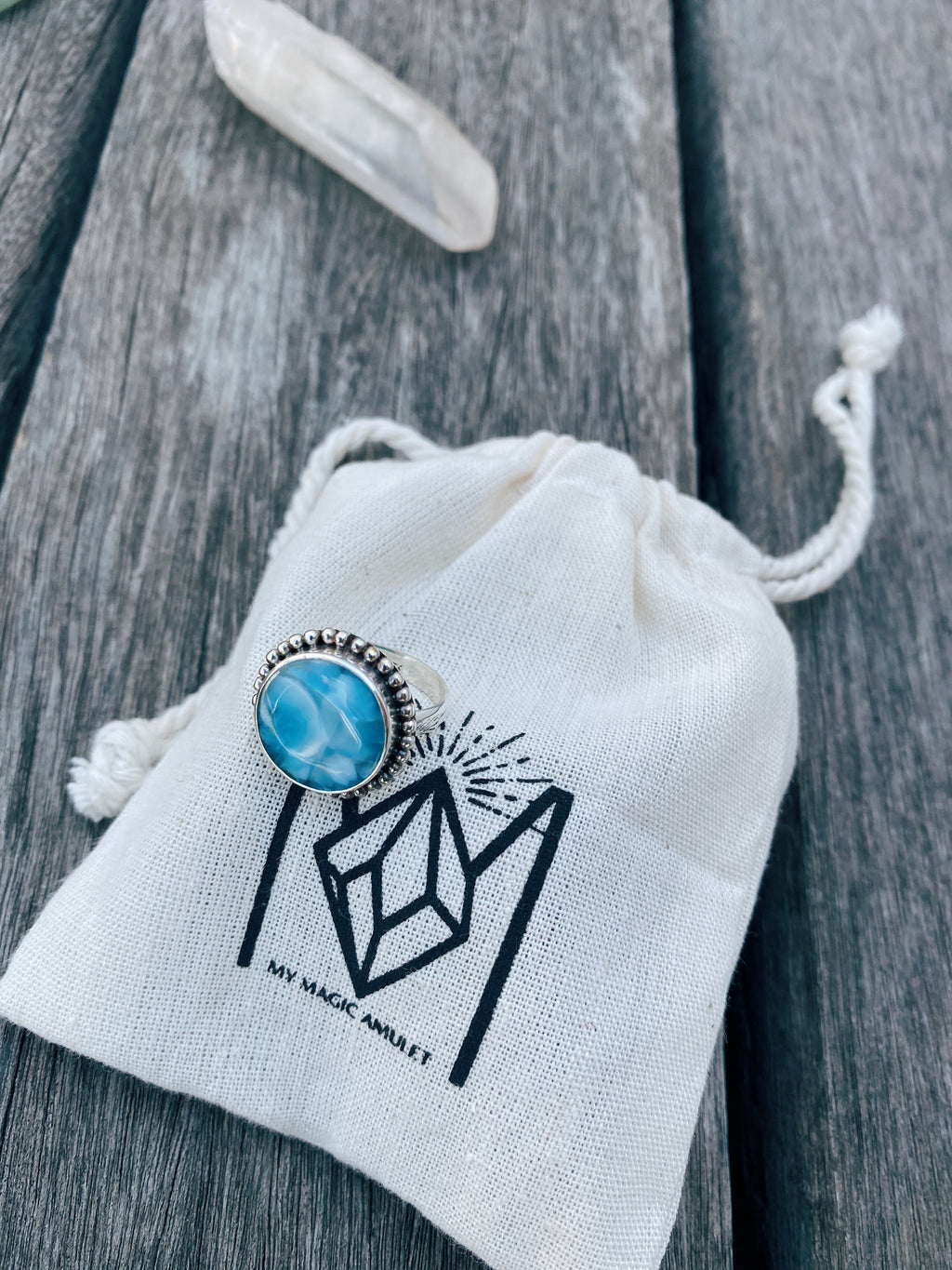 Anel Larimar Prata 925 image 2