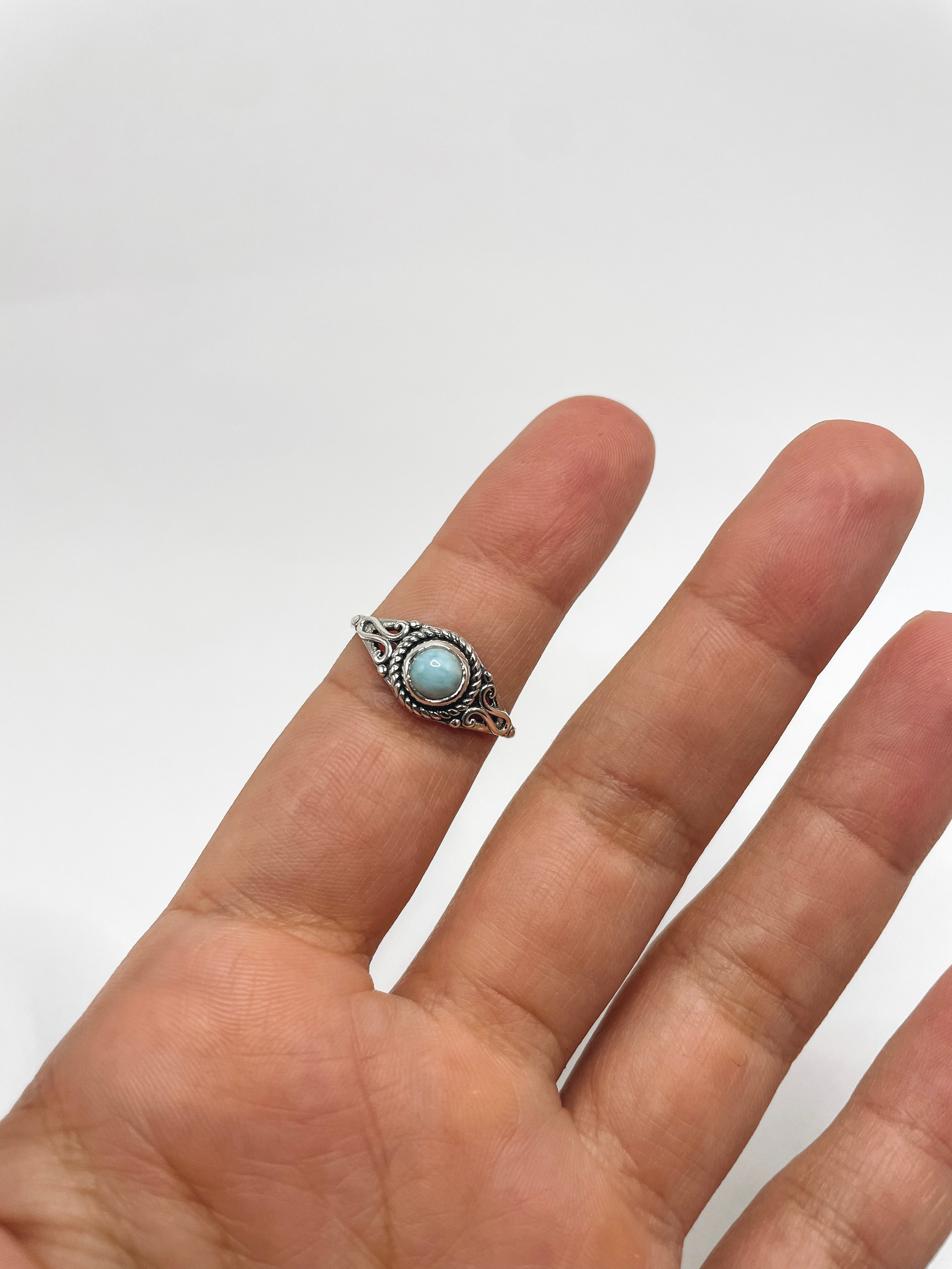 Anel Larimar Boho Prata 925 image 5