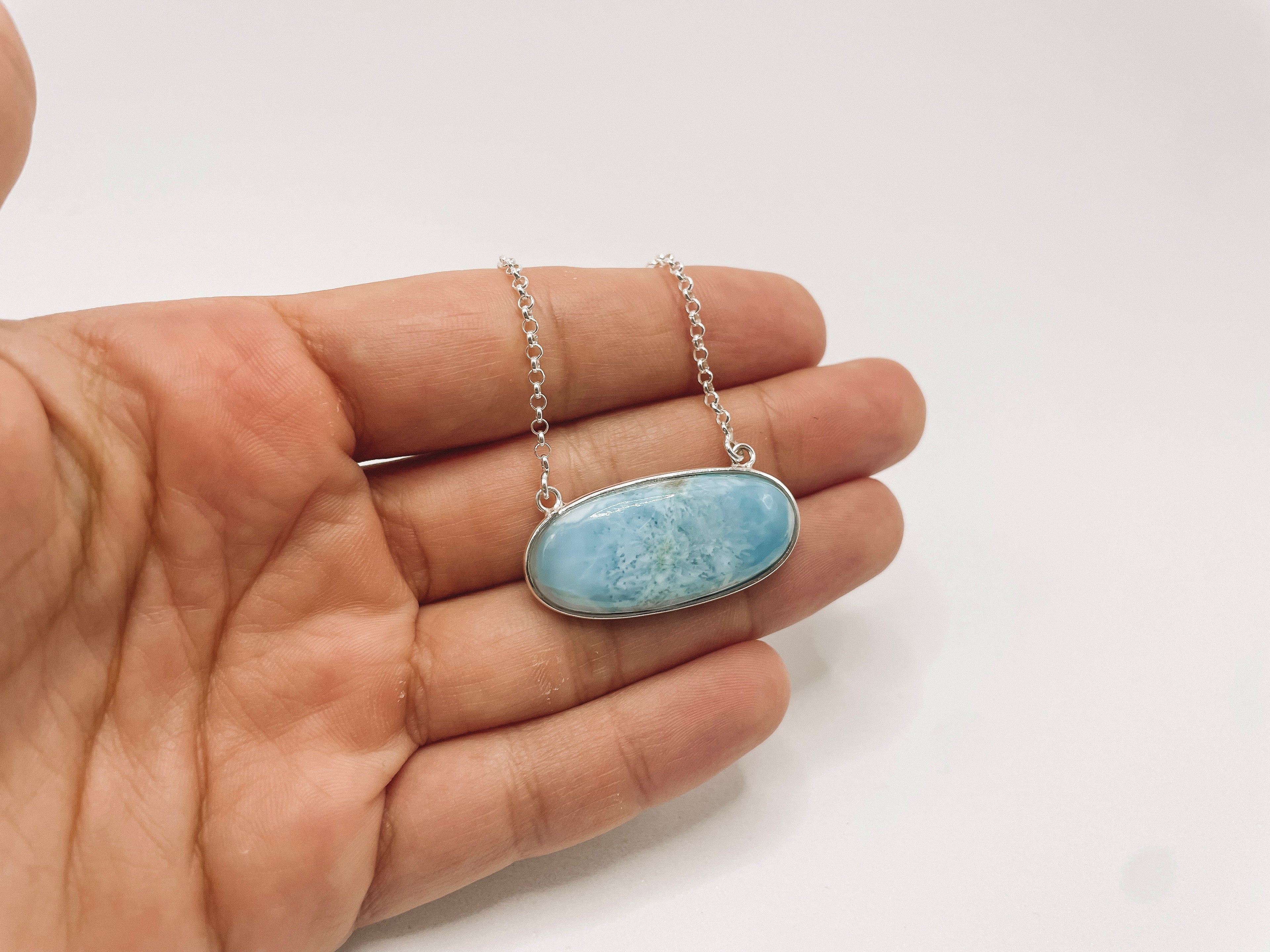 Colar Larimar Prata 925 image 3