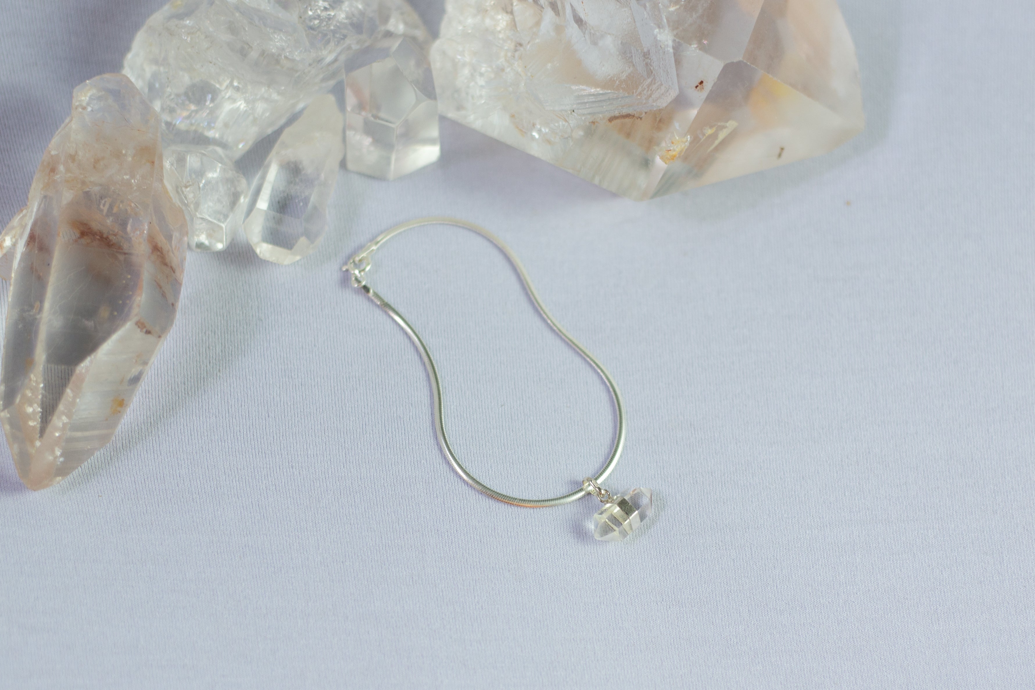 Pulseira Quartzo Transparente Prata 925 image 6