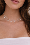 Colar Choker Triângulos Prata 925