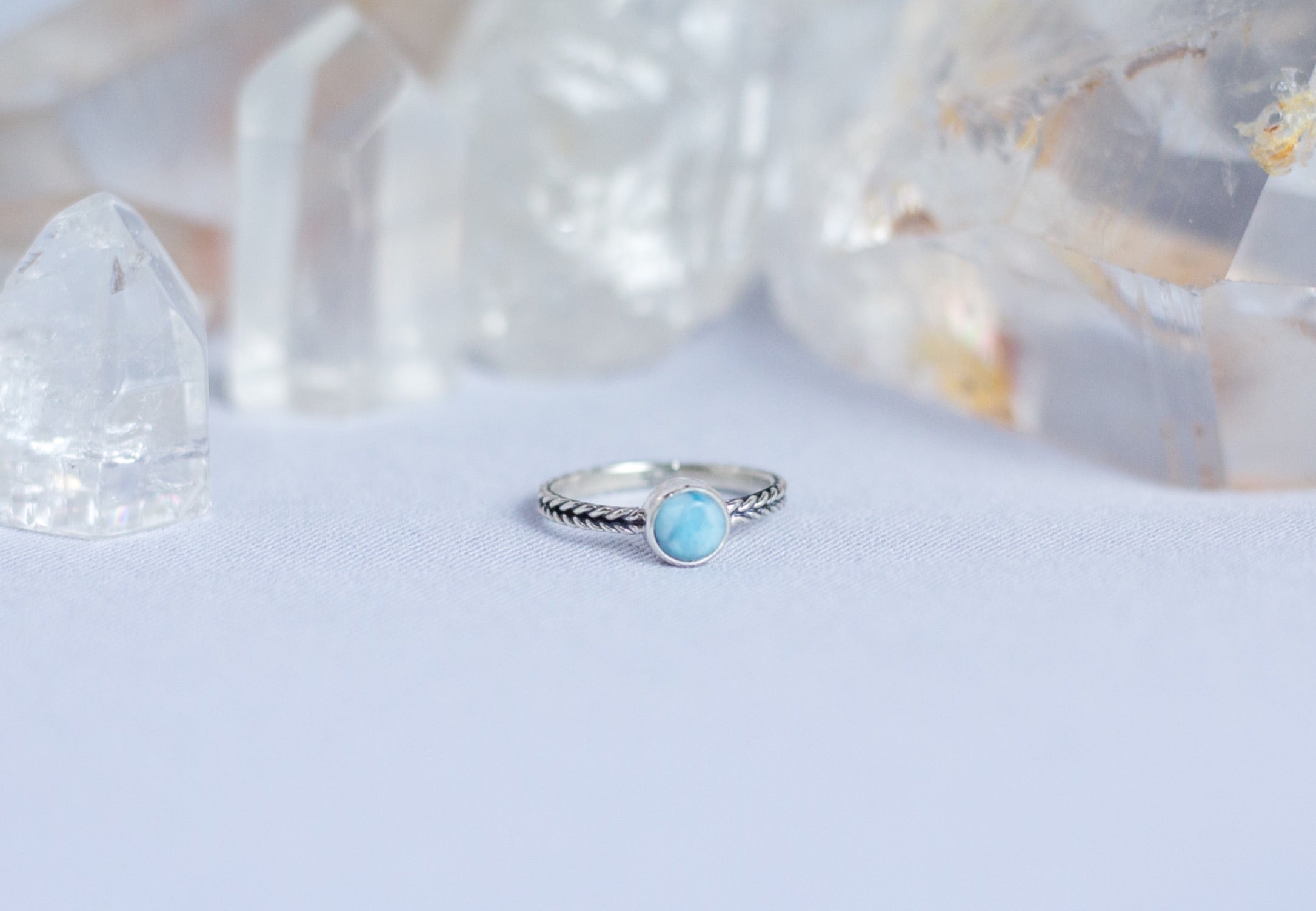 Anel Larimar Prata 925 image 0