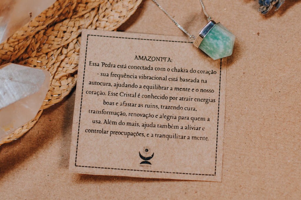 Colar Amazonita Ponta Prata 925 image 1