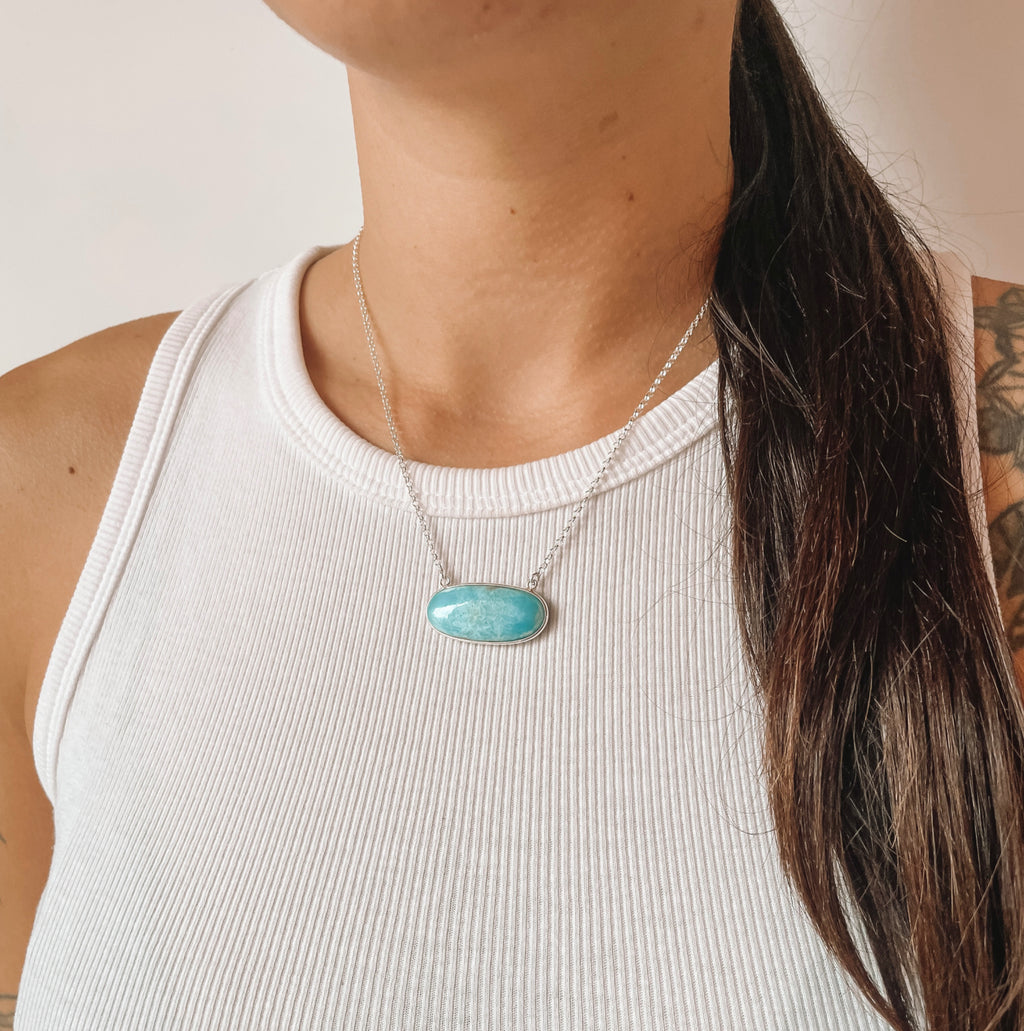Colar Larimar Prata 925 image 2