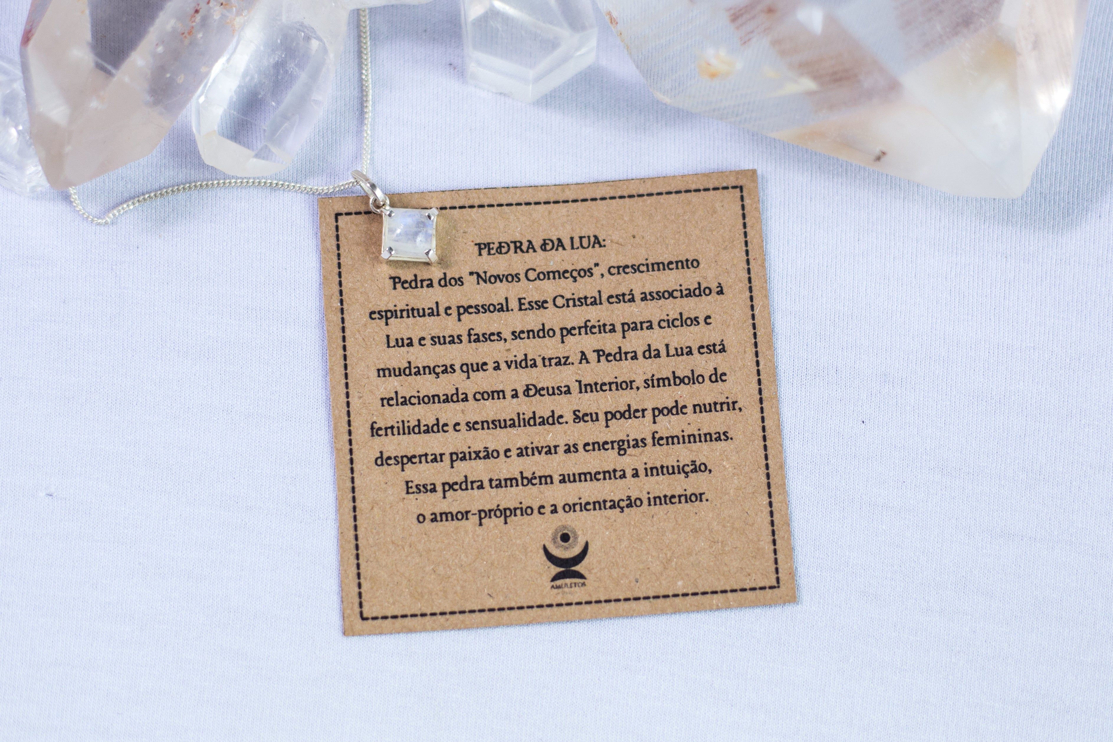 Colar de Pedra da Lua Prata 925 image 3