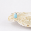Anel Larimar Gota Prata 925