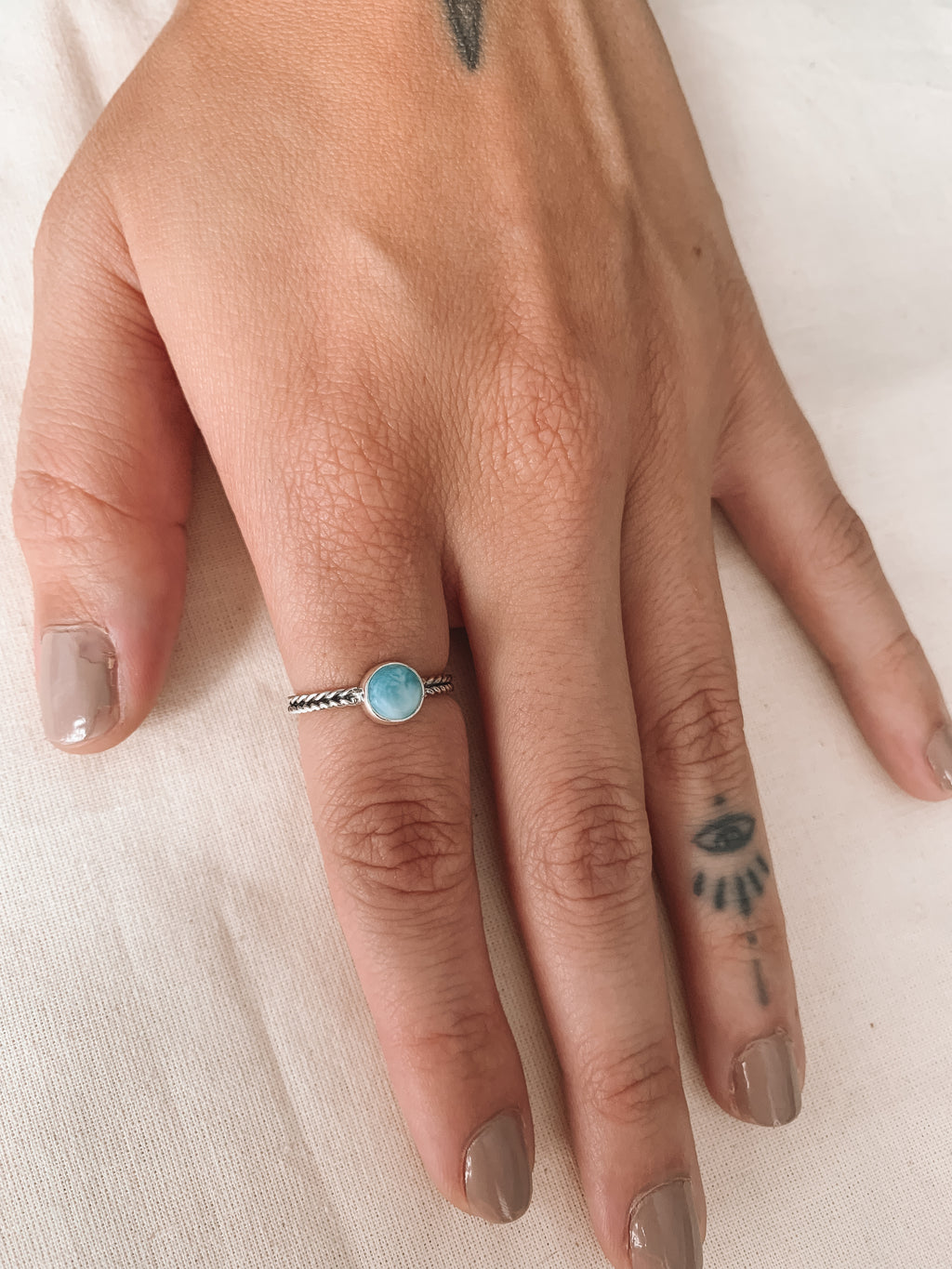 Anel Larimar Prata 925 image 6