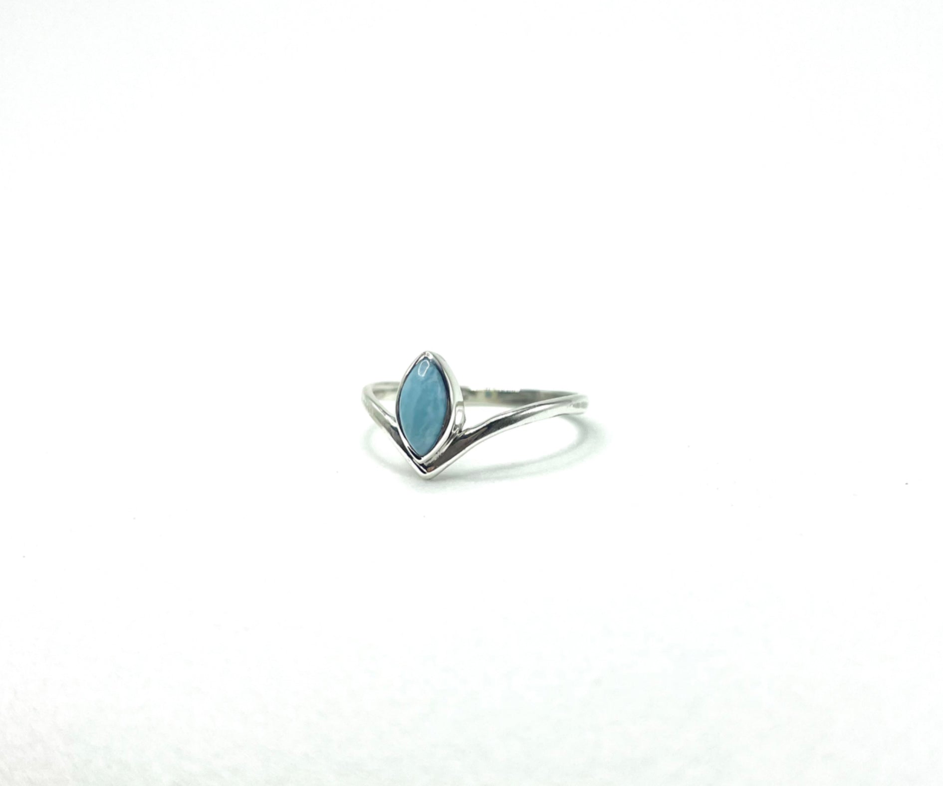 Anel Larimar V Prata 925 image 2