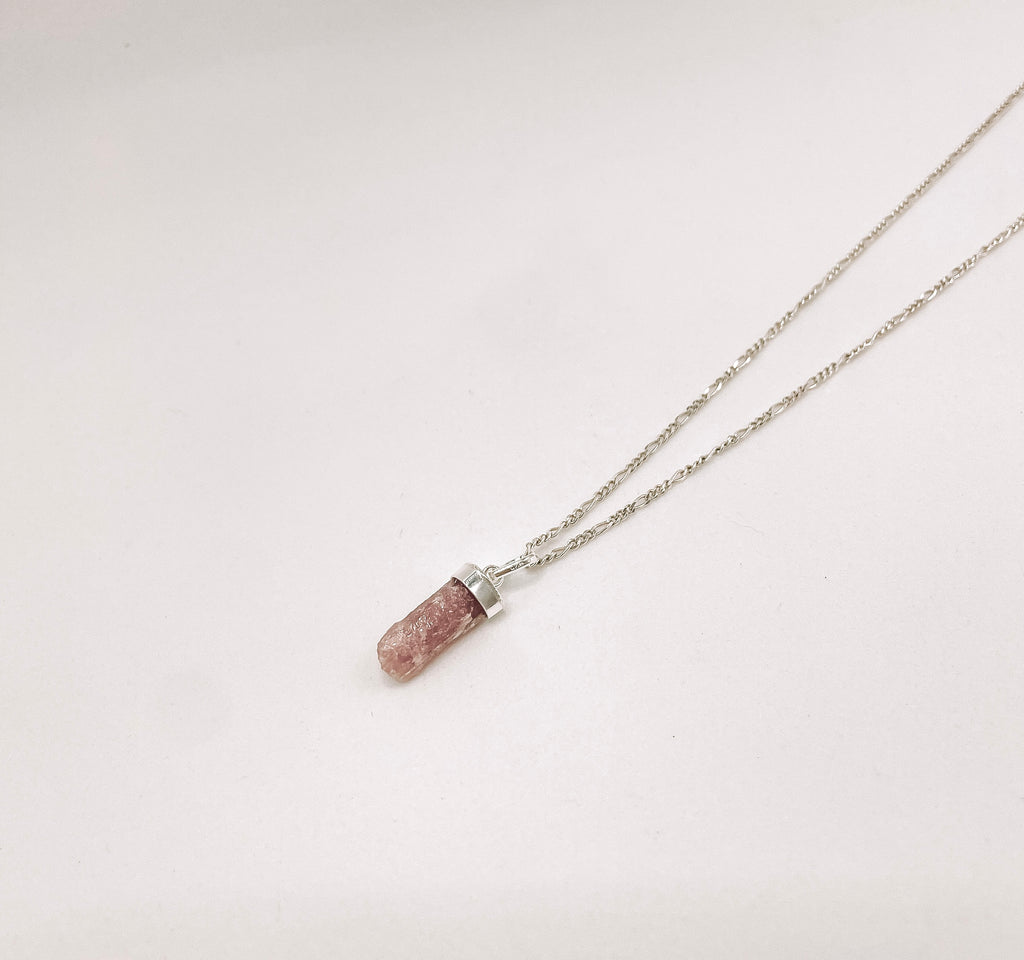 Colar Turmalina Rosa Prata 925