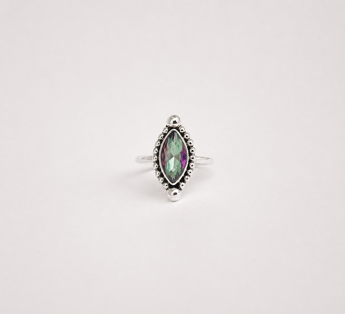 Anel Topázio Místico Marquise Prata 925