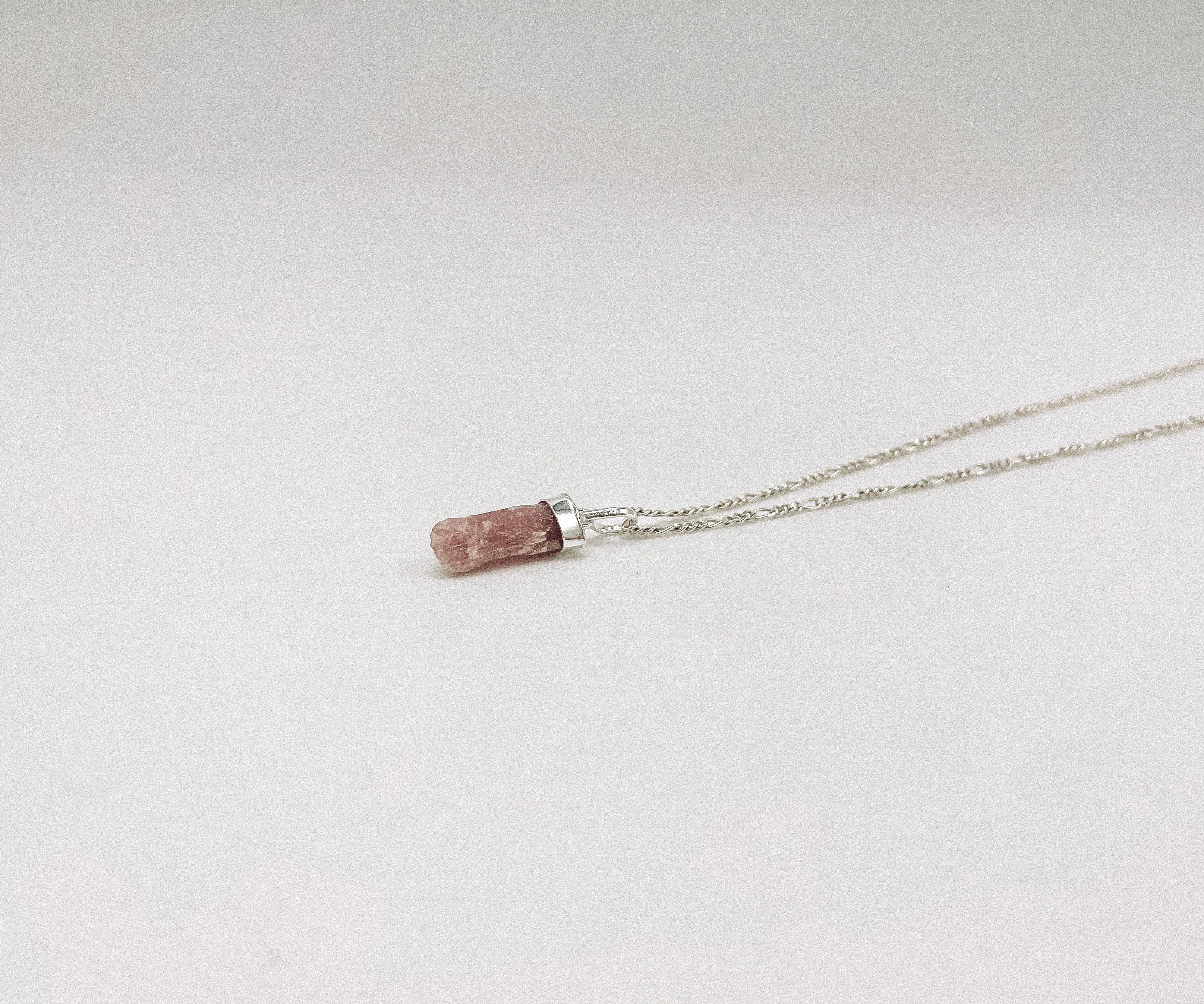 Colar Turmalina Rosa Prata 925