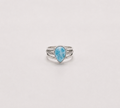 Anel Larimar Gota Prata 925