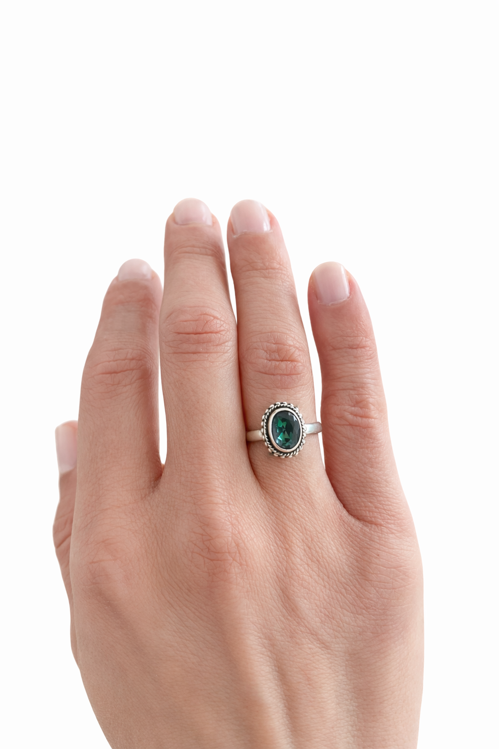 Anel Topázio Místico Facetado Prata 925