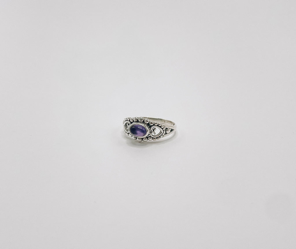 Anel Ametista Boho Prata 925
