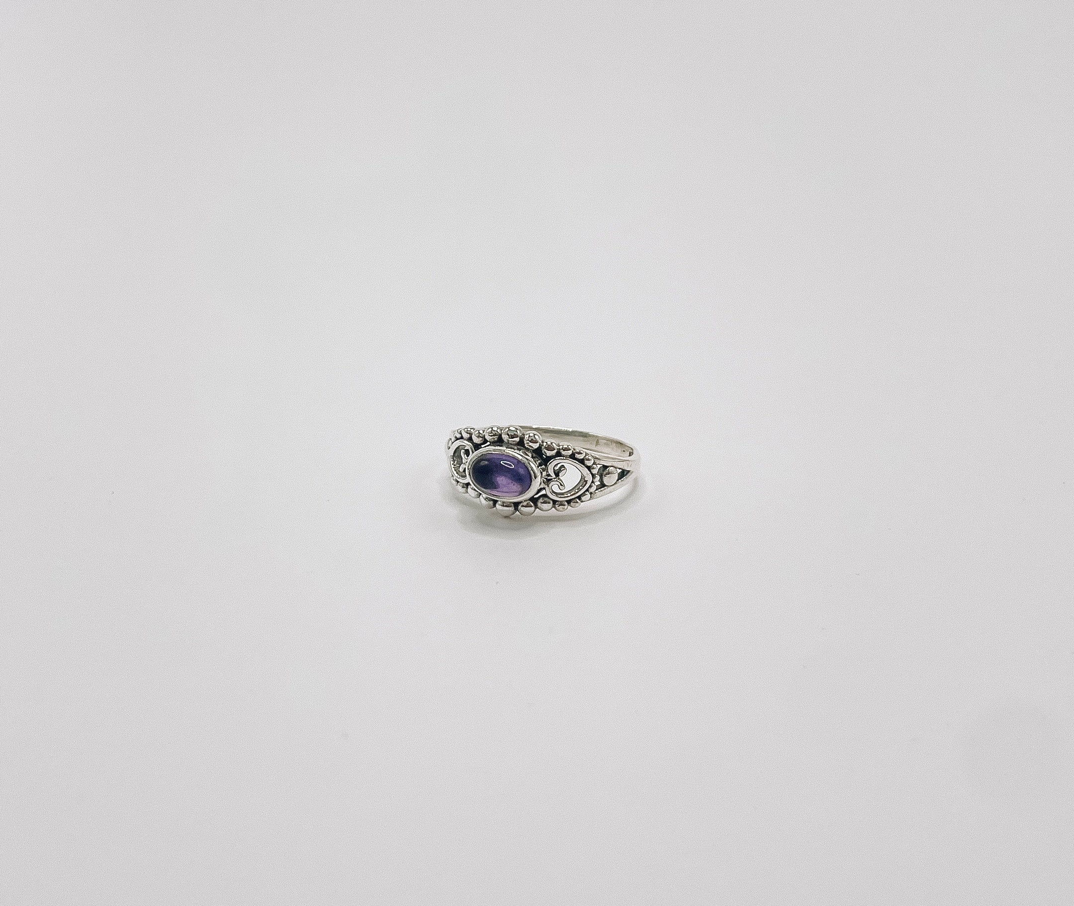 Anel Ametista Boho Prata 925