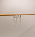 Brinco Argola Click com Correntes Prata 925 image 0