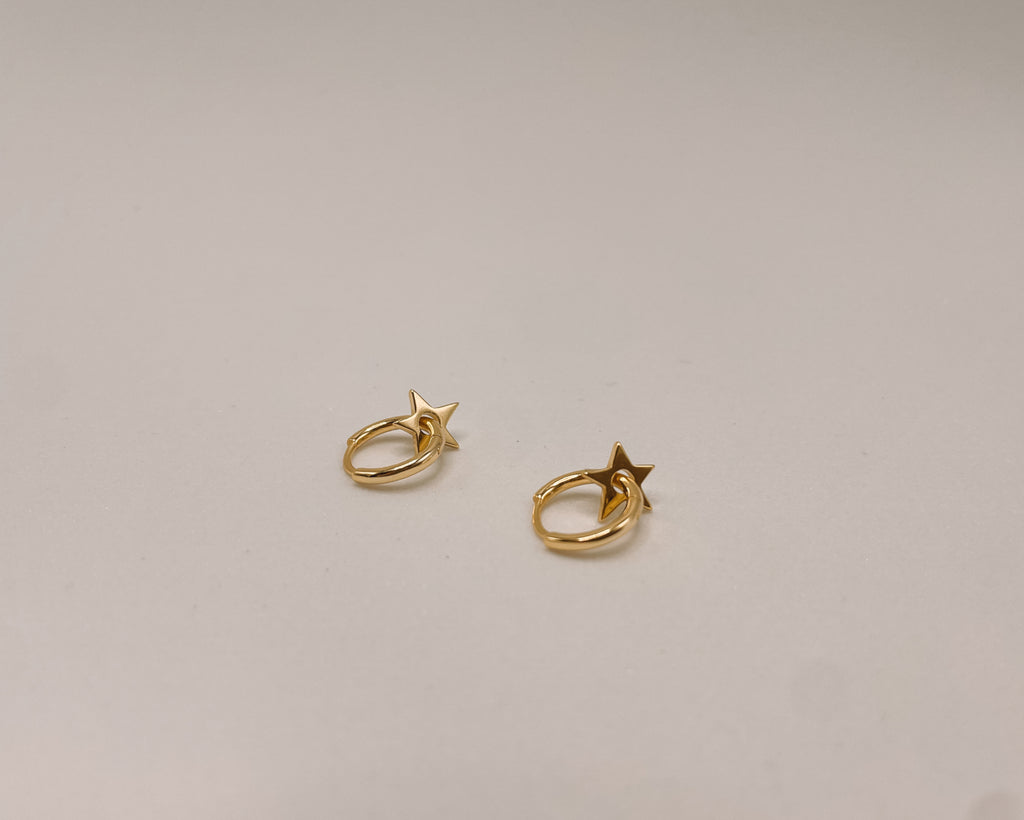 Brinco Argola com Estrela Prata 925 ou Dourado image 3