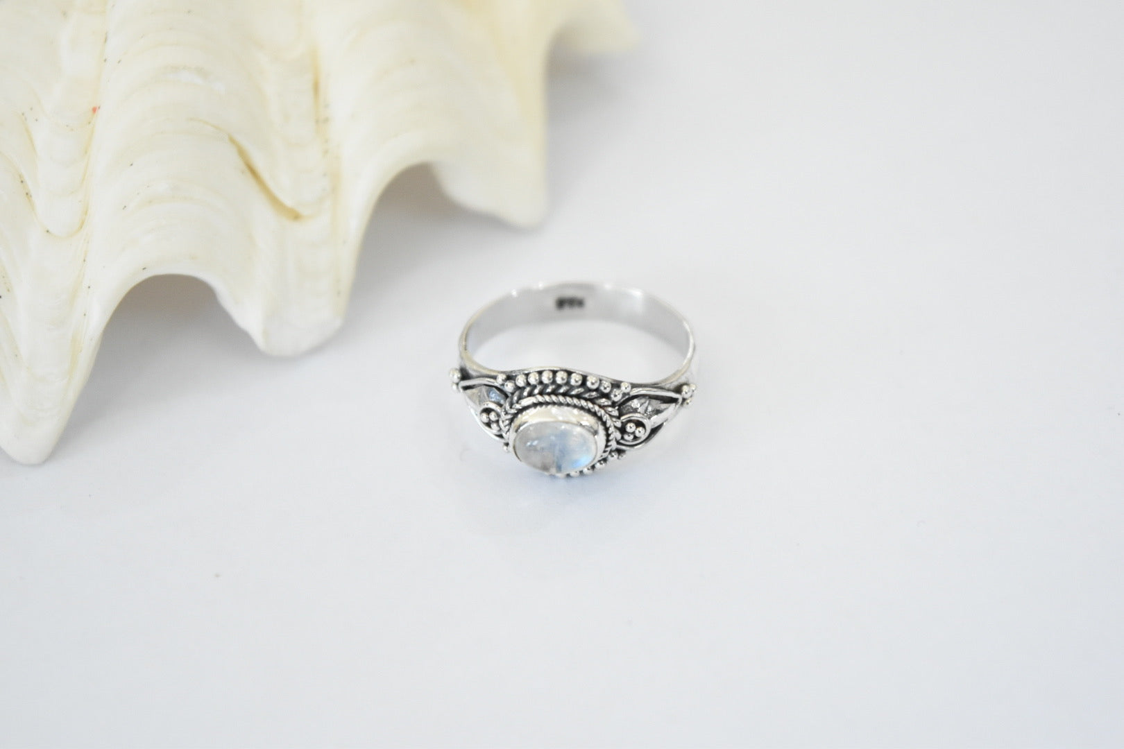 Anel Boho Pedra da Lua Prata 925 image 3