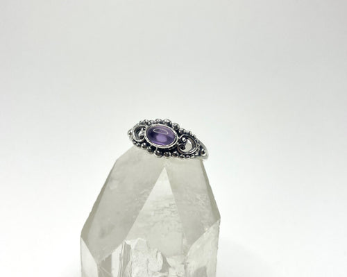 Anel Ametista Boho Prata 925 image 0